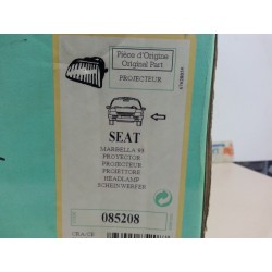 SEAT MARBELLA FARO PROIETTORE ANTERIORE SINISTRO  ANNO 1995 COMPLETO DI TRASPARENTE BIANCO MARCA VALEO COD 085208