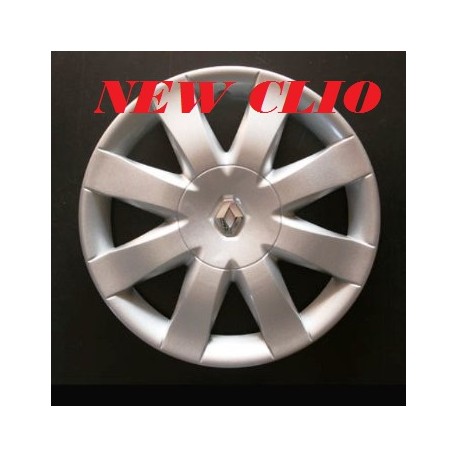 RENAULT CLIO  SERIE 4 COPRICERCHI CON LOGO RENAULT CROMATO  DIAMETRO 15 MARCA FARAD COD 460/15 NUOVA