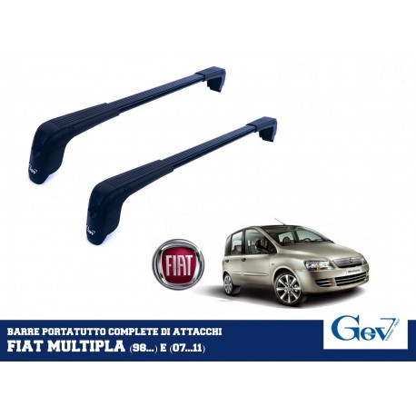 BARRE PORTATUTTO PORTAPACCHI PREMONTATE GEV COD. 4815 ACCIAIO NERE PER FIAT MULTIPLA (98...) E (07...11)