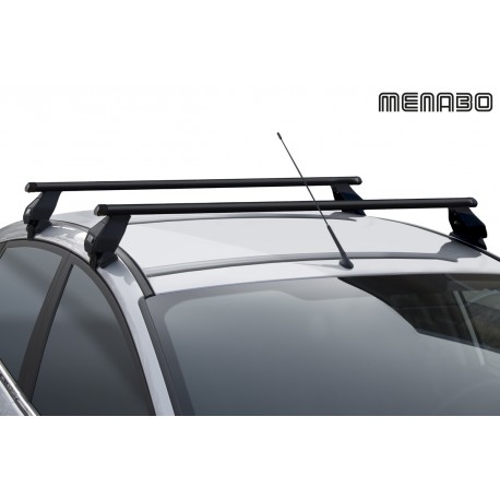 BARRE PORTATUTTO PORTAPACCHI AUTO 110CM MENABO MODELLO TEMA + KIT 501FP NERE ACCIAIO BMW SERIE 3 (E46) DAL 1998 AL 2007