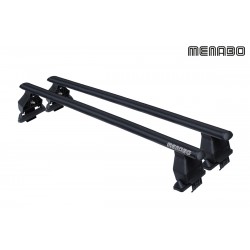 BARRE PORTATUTTO PORTAPACCHI AUTO 110CM MENABO MODELLO TEMA + KIT 501FP NERE ACCIAIO BMW SERIE 3 (E46) DAL 1998 AL 2007