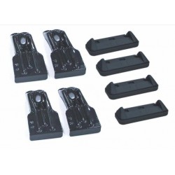 BARRE PORTATUTTO PORTAPACCHI AUTO 110CM MENABO MODELLO TEMA + KIT 501FP NERE ACCIAIO BMW SERIE 3 (E46) DAL 1998 AL 2007