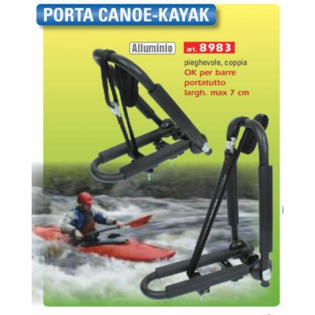 COPPIA PORTA CANOE-KAYAK IN ALLUMINIO GEV 8983 PORTATA 15KG 100% MADE IN ITALY