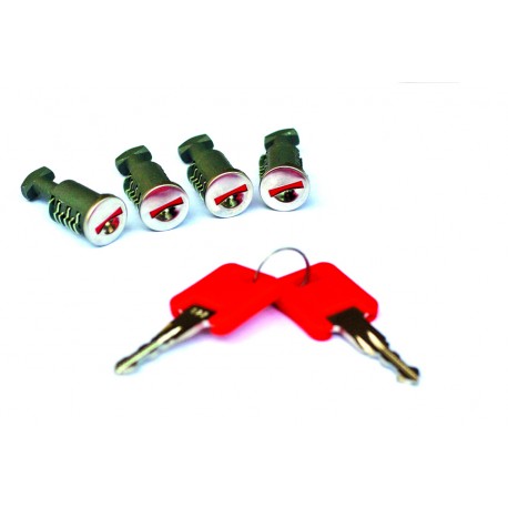 KIT SERRATURE CON DOPPIA CHIAVE PER BARRE PORTATUTTO G3 MODELLI PACIFIC E PACIFIC ALU CODICE 69015