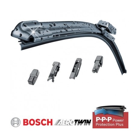 COPPIA SPATOLE SPAZZOLE TERGICRISTALLO ANTERIORI BOSCH AEROTWIN 3397118916 PER VOLKSWAGEN LUPO DAL 2000 IN POI