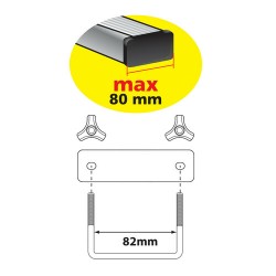 BOX BAULE DA TETTO PORTAPACCHI LAMPA 320LT GRAND-PRIX NERO CARBON CODICE 60132