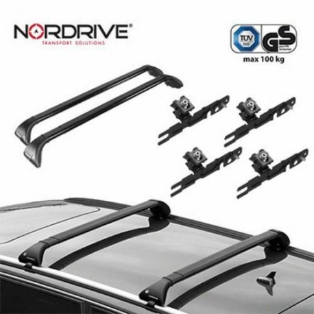 BARRE PORTATUTTO PORTAPACCHI NORDRIVE PER FORD ECOSPORT DAL 2013 IN POI CON RAILING